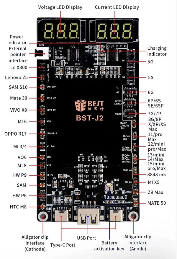 Placa de deteccion y activación de carga rapida para baterias (BST-J2)