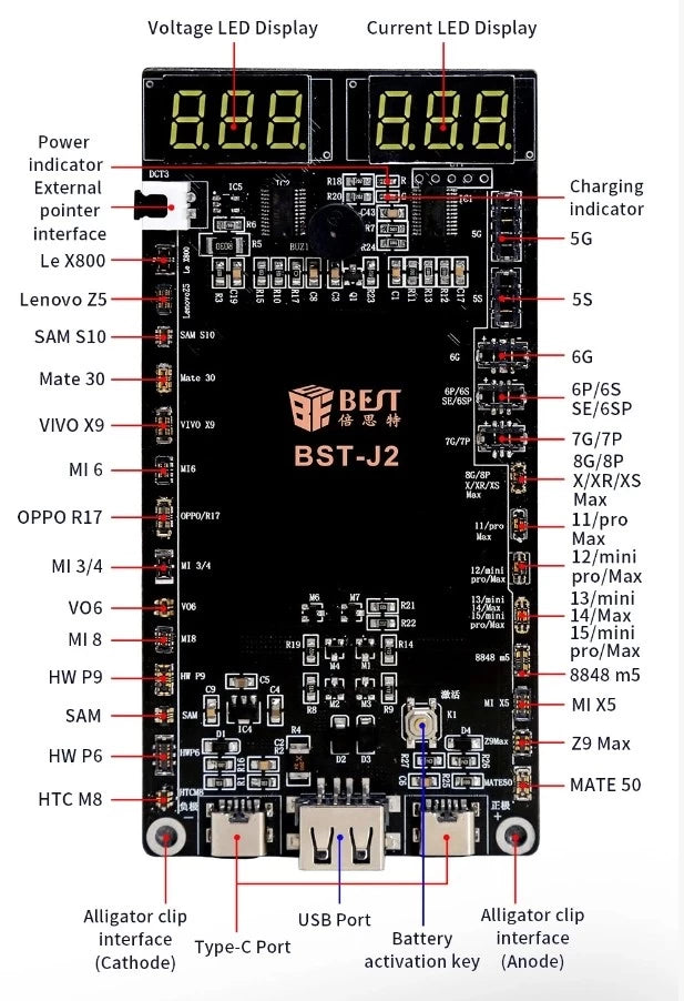 Placa de deteccion y activación de carga rapida para baterias (BST-J2)