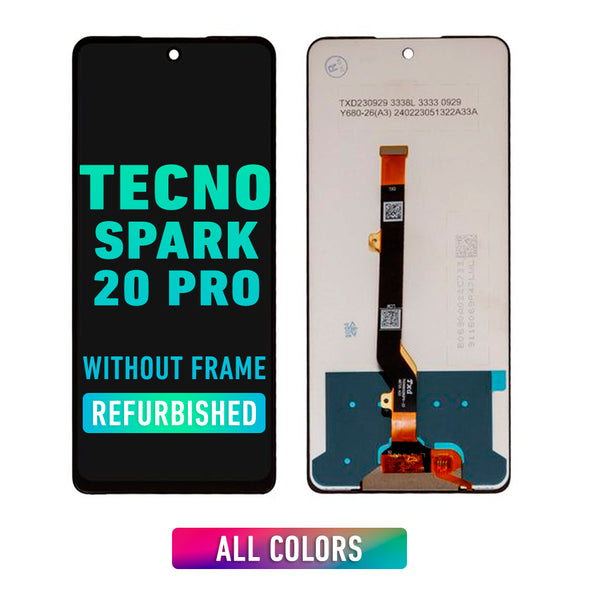 Tecno Spark 20 Pro Pantalla LCD Sin Bisel (Reacondicionada) (Todos Los Colores)