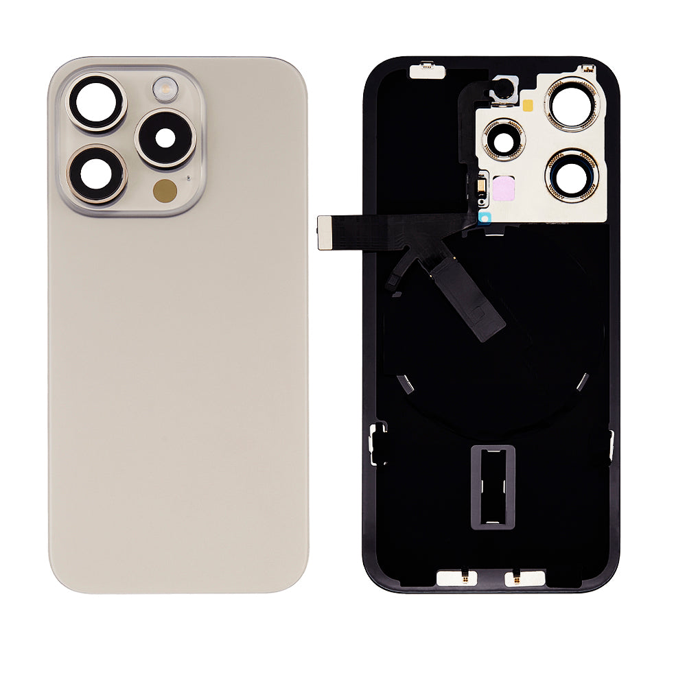 iPhone 15 Pro Tapa Trasera con Placa de Metal (No Logo)