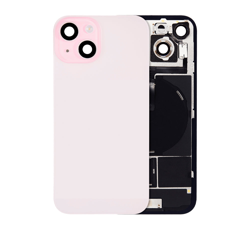 iPhone 15 Tapa Trasera con Placa de Metal (No Logo)