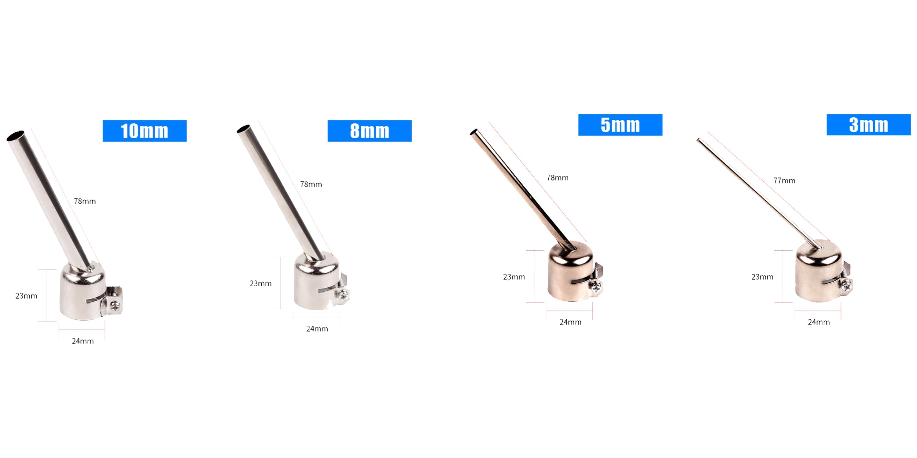 Boquilla de soldadura larga Con cabezal de pistola de aire caliente Universal Kaigexin 850