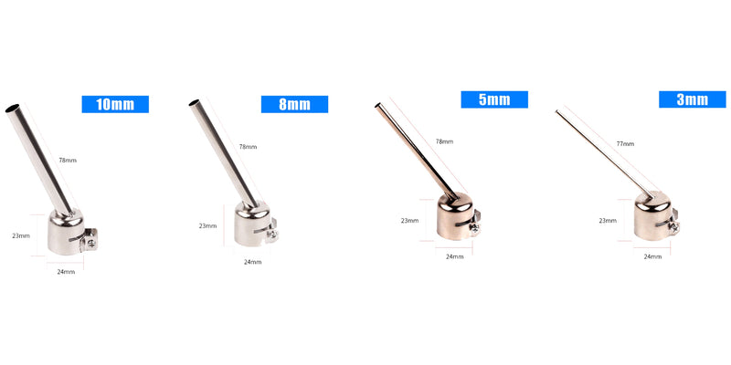 Boquilla de soldadura larga con cabezal de pistola de aire caliente Universal Kaigexin 850