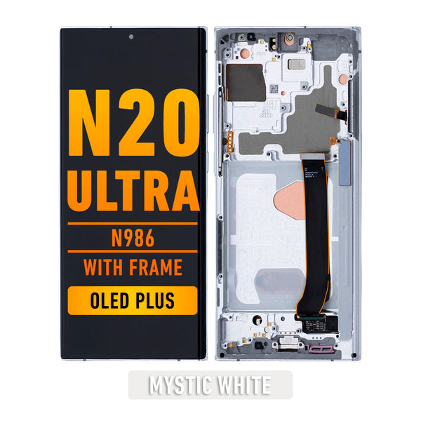 Samsung Galaxy Note 20 Ultra 5G OLED Pantalla De Remplazo Con Bisel (OLED PLUS) (Mystic White)