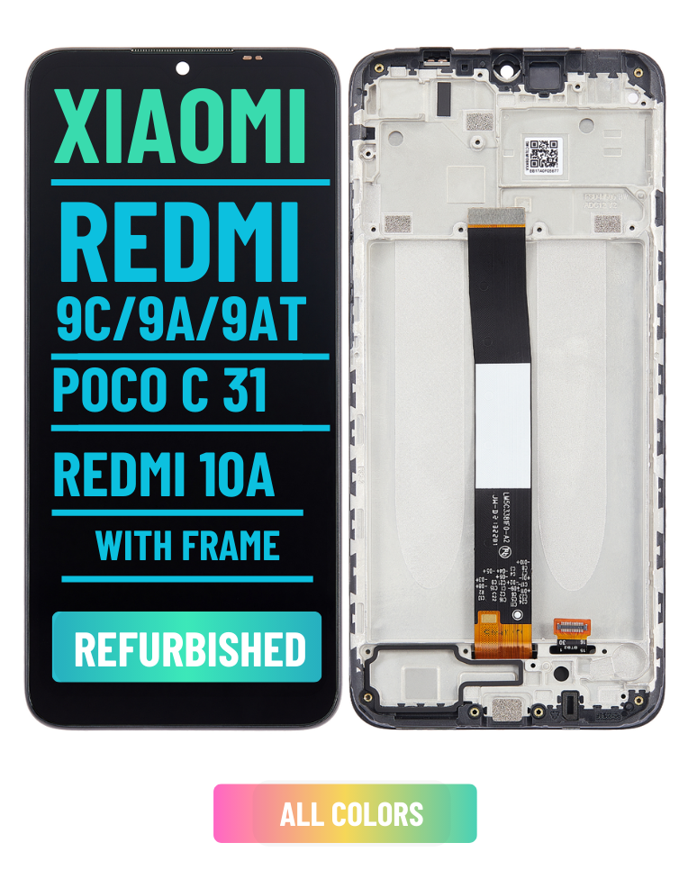 Xiaomi Redmi 9C / 9A / 9AT / POCO C31 / 10A Pantalla Con Bisel (ORIGINAL)