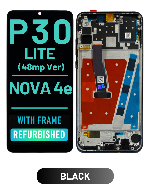 Huawei P30 lite (48mp Ver.) / Nova 4e - Pantalla Con Bisel (ORIGINAL) (Negro Medianoche)