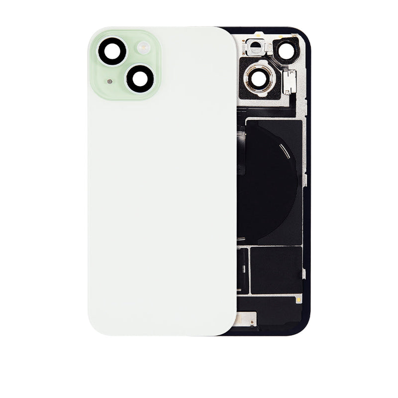 iPhone 15 Tapa Trasera con Placa de Metal (No Logo)