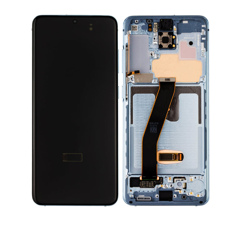 Samsung Galaxy S20 5G LCD Pantalla De Remplazo Con Bisel (Compatible For All Carriers Except Verizon 5G UW Model) (Aftermarket Incell) (Cloud Blue)