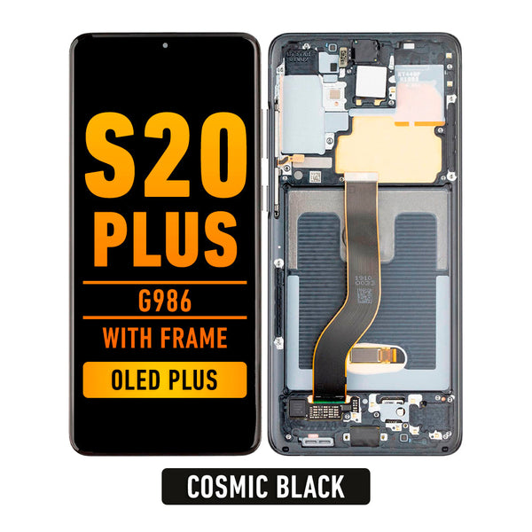 Samsung Galaxy S20 Plus 5G OLED Pantalla De Remplazo Con Bisel (OLED PLUS) (Cosmic Black)