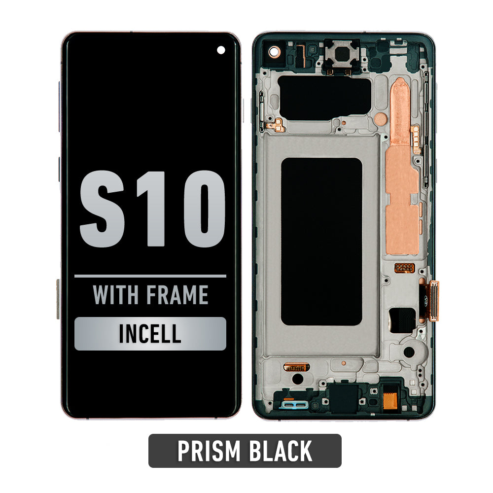 Samsung Galaxy S10 Pantalla Con Bisel (SIN LECTOR DE HUELLA) (InCell) (Ceramic / Prism Black)