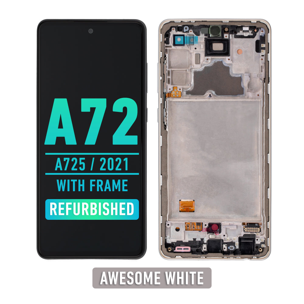 Samsung Galaxy A72 (A725 / 2021) Pantalla Con Bisel (ORIGINAL) (Blanco Asombroso)