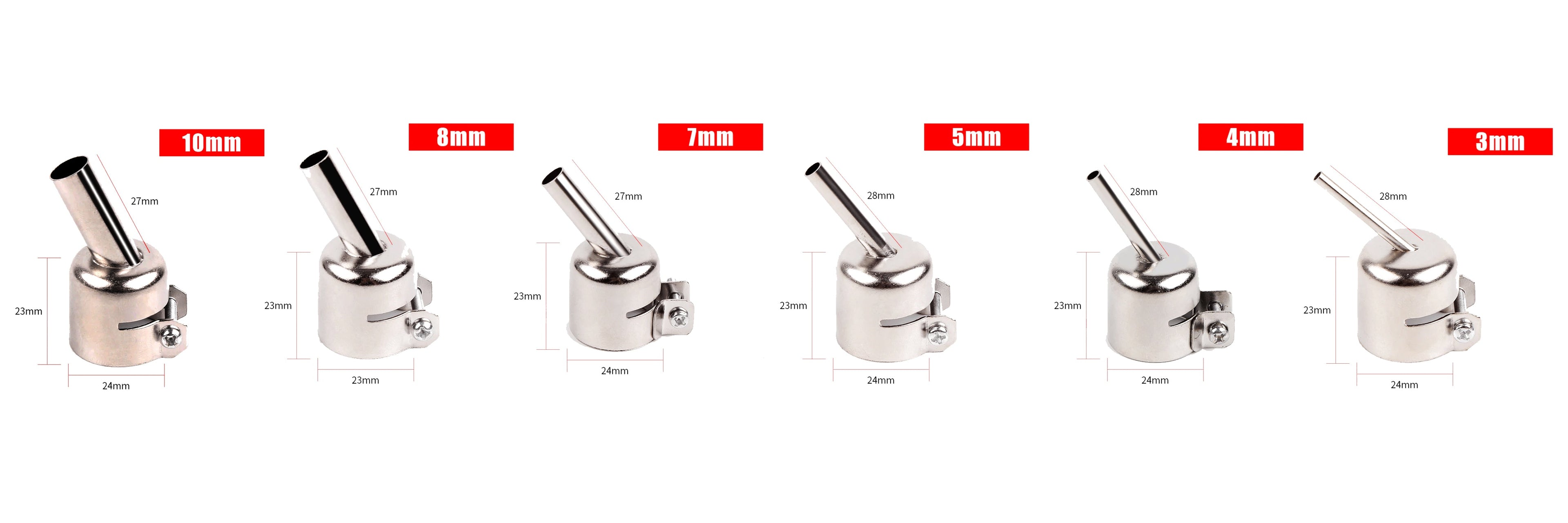 Boquilla de soldadura corta Con cabezal de pistola de aire caliente Universal Kaigexin 850