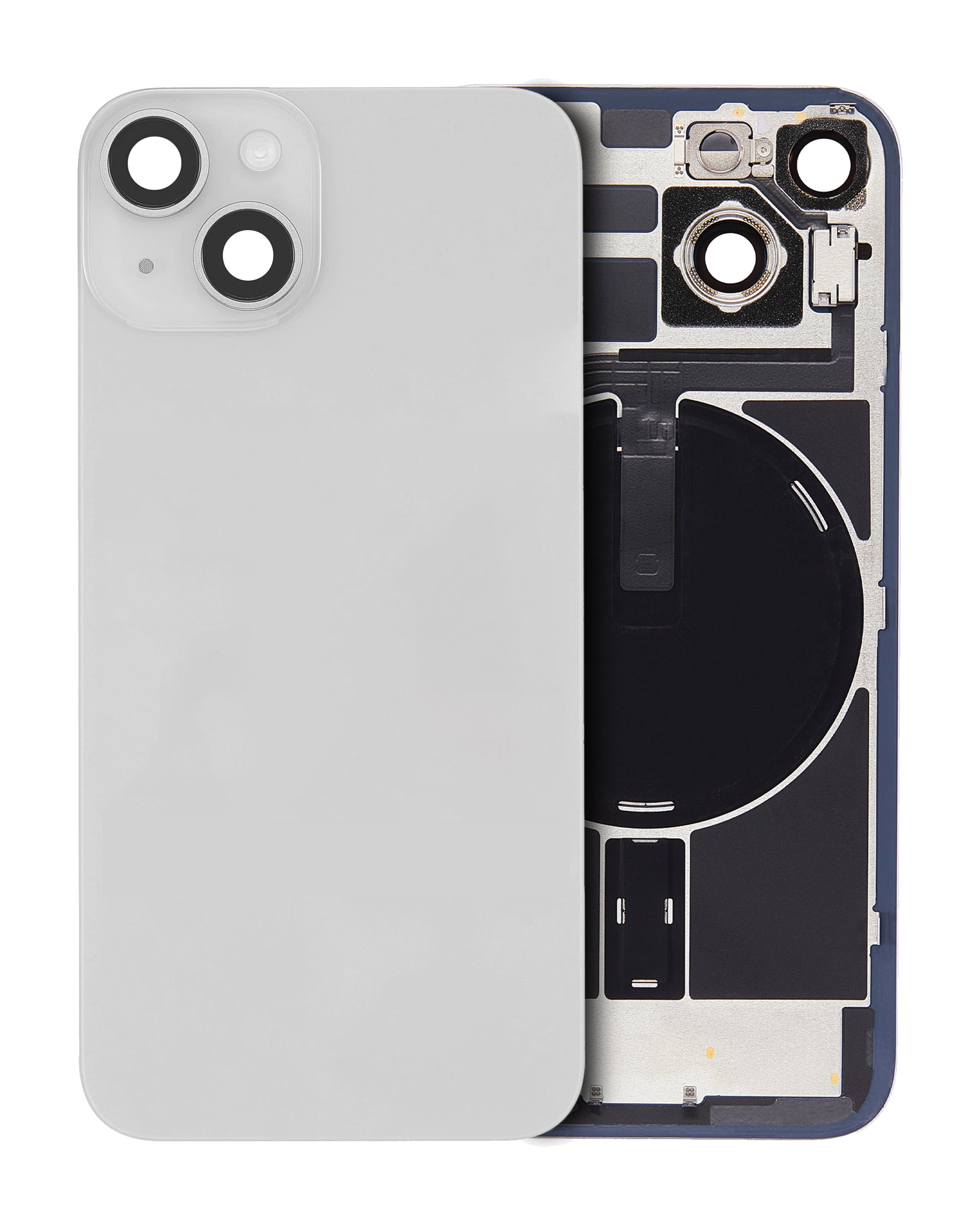 iPhone 14 Tapa Trasera con Placa de Metal (No Logo)