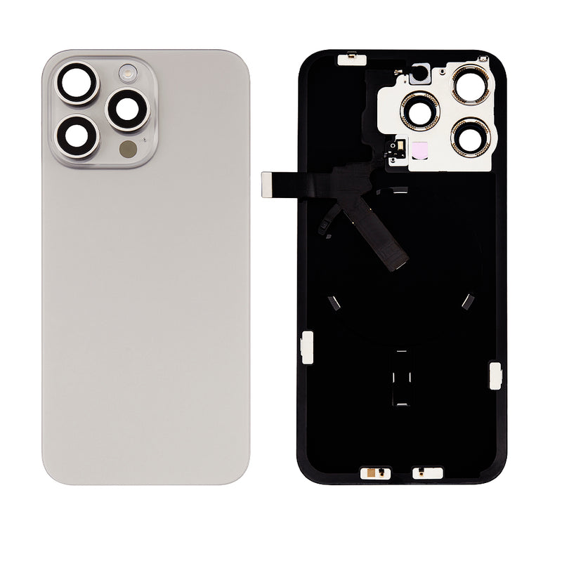 iPhone 15 Pro Max Tapa Trasera con Placa de Metal (No Logo)