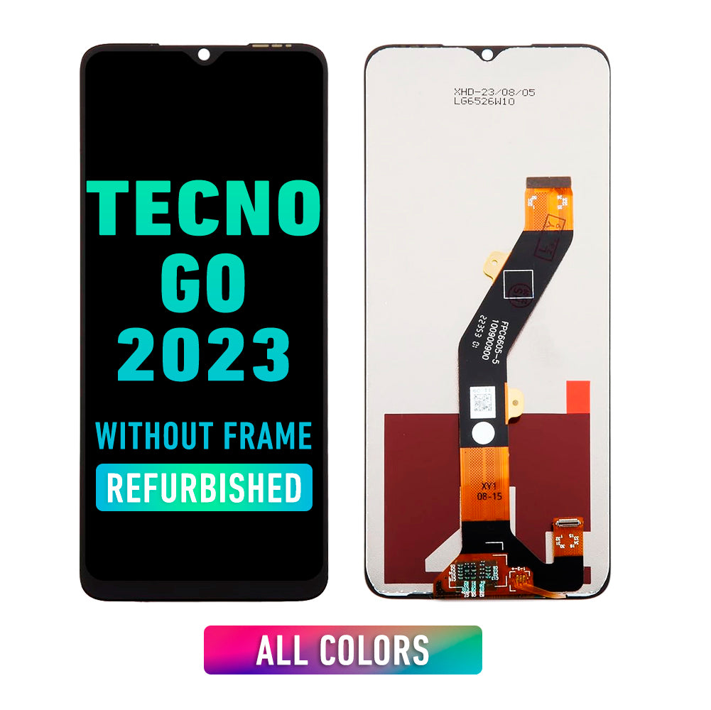 Tecno Spark Go 2023 / Spark 10C (BF7) / Tecno Pop 7 Pro / itel A70 / A60 / Infinix Smart 7 / Smart 7 / Vimoq P40 HD Pantalla Sin Bisel (ORIGINAL)