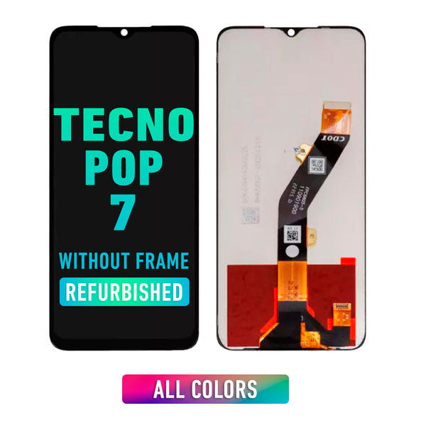 Tecno Pop 7 (BF6) / Infinix Hot 30i / Infinix Smart 7 Plus / itel A05s Pantalla LCD Sin Bisel (Reacondicionada) (Todos Los Colores)