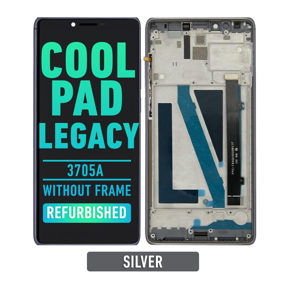 Coolpad Legacy (3705A / T-MOBILE VERSION) Pantalla Con Bisel (ORIGINAL) (Plata)