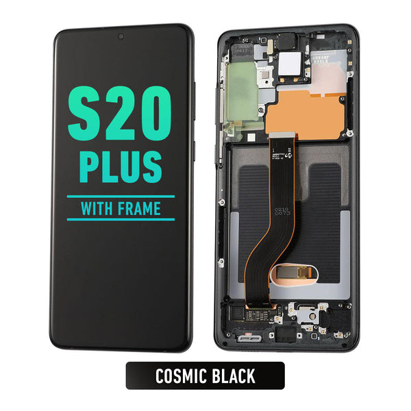 Samsung Galaxy S20 Plus 5G Pantalla Con Bisel (Compatible Con Todas Las Compañías) (Reacondicionada) (Negro Cósmico)