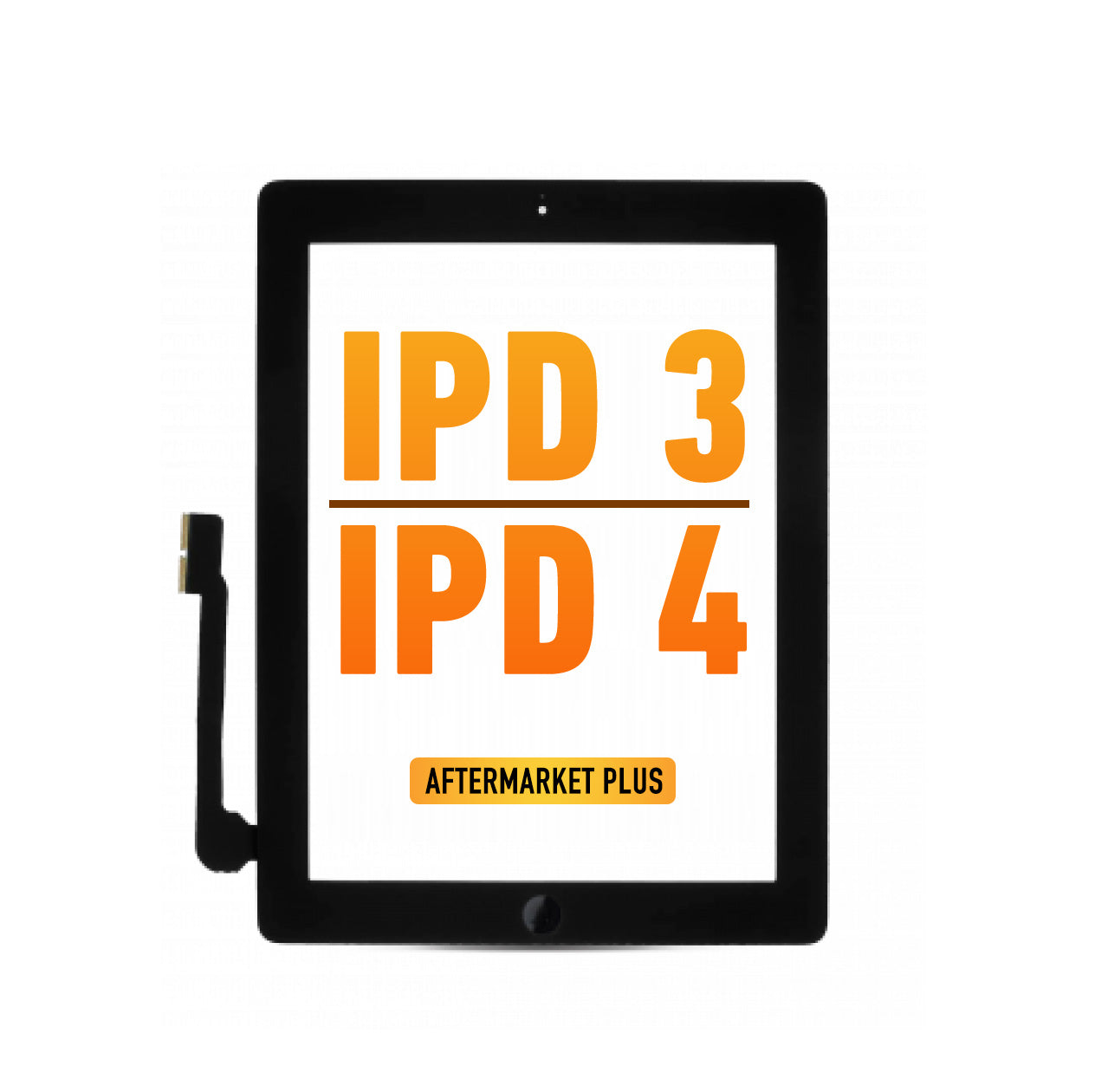 iPad 3/4 Touch (Aftermarket Plus) (Negro)