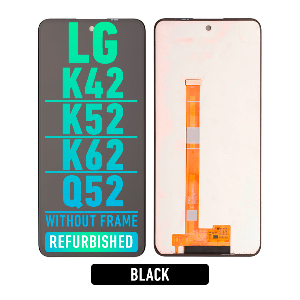 LG K42 / K52 / K62 / Q52 Pantalla Sin Bisel (ORIGINAL) (Negro)