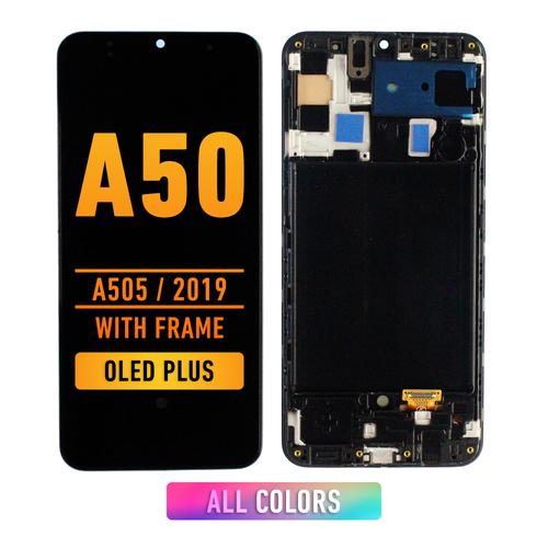 Samsung Galaxy A50 (A505F / 2019) Pantalla Con Bisel (CON LECTOR DE HUELLA) (Version INT) (Oled Plus)