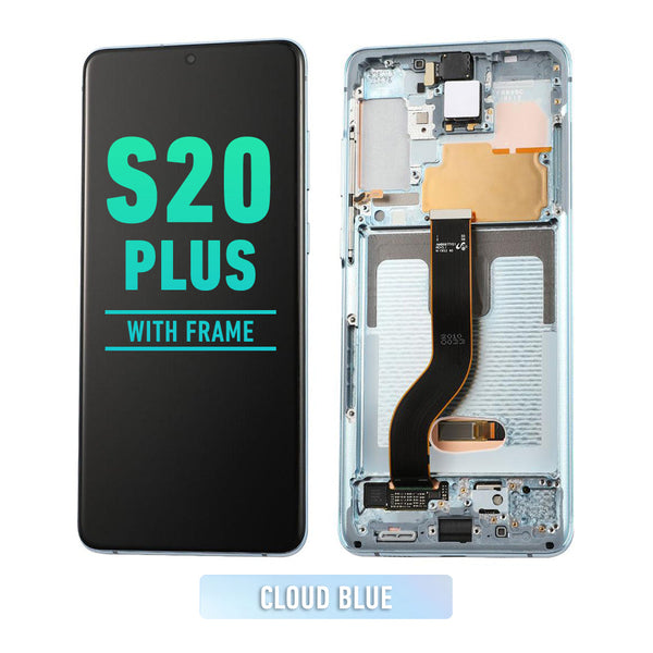 Samsung Galaxy S20 Plus 5G Pantalla Con Bisel (Compatible Con Todas Las Compañías) (Reacondicionada) (Azul Nube)