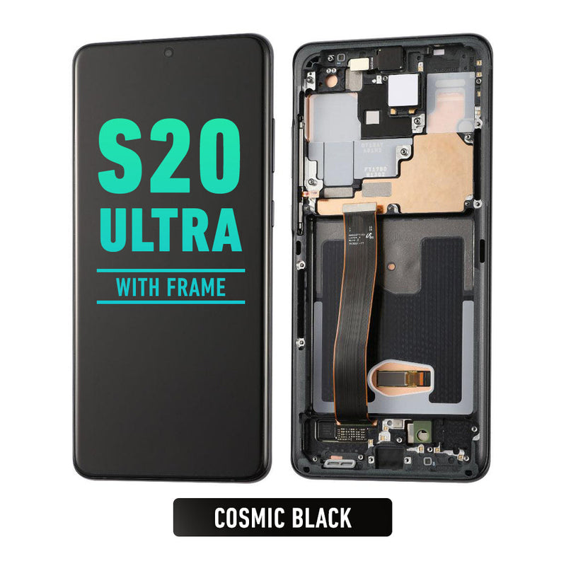 Samsung Galaxy S20 Ultra 5G Pantalla Con Bisel (Compatible Con Todas Las Compañías) (Reacondicionada) (Negro Cósmico)