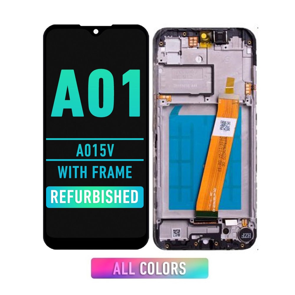 Samsung Galaxy A01 (A015V) Pantalla Con Bisel (Tipo C / Conector FPC Estrecho) (ORIGINAL)